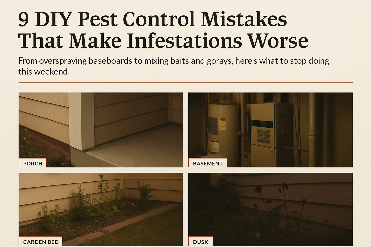 9 DIY Pest Control Mistakes That Make Infestations Worse